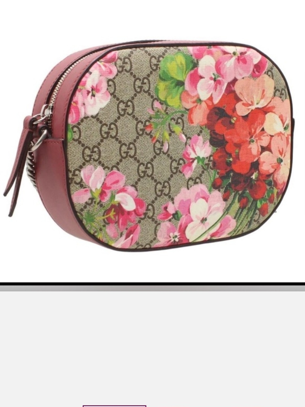Gucci Pink Floral GG Supreme Crossbody Bag